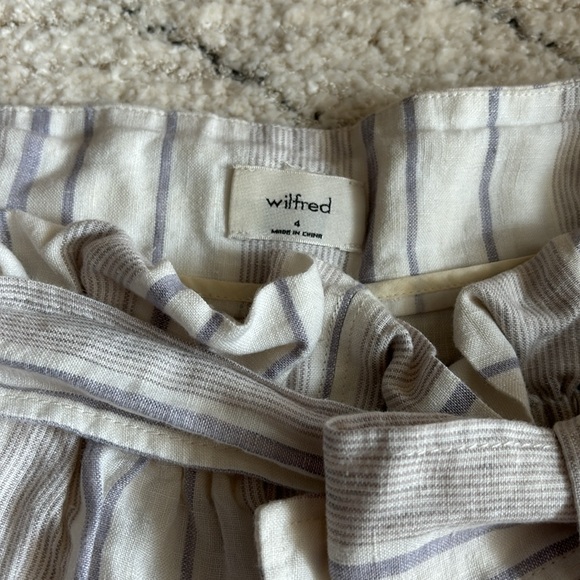 Wilfred Aritzia Linen Shorts with Belt Size 4 - Picture 2 of 5